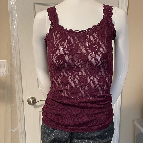 Hanky Panky Other - HANKY PANKY LACE CAMISOLE WINE COLORED SIZE SMALL NWOT
